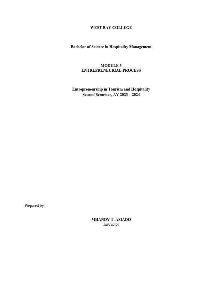 Module 3 - ENTREPRENEURIAL PROCESS Part 1 | PDF | Entrepreneurship ...