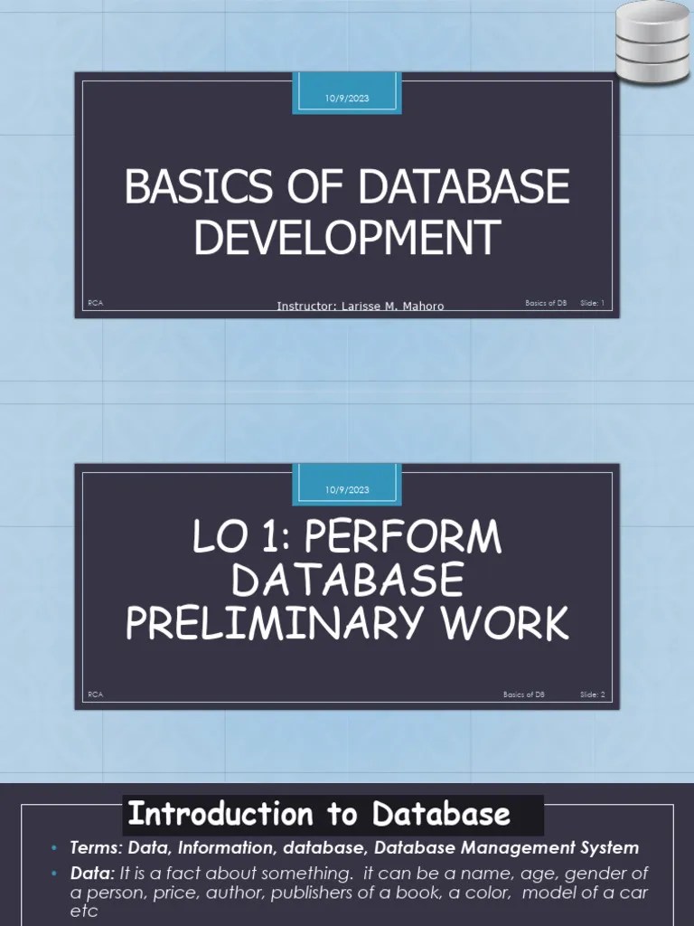 Basics Of Database Development Batch5 May-2023 V3 | PDF | Databases ...