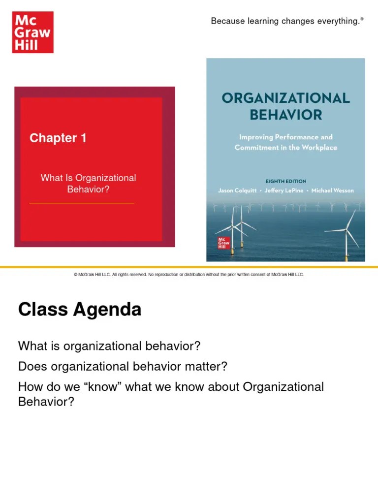 Chapter 1 PPT 8th | PDF | Organizational Behavior | Theory