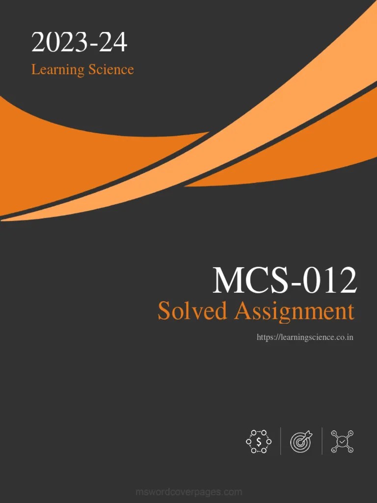 MCS-012 Solved Assignment 2023-24_protected | PDF | Cpu Cache ...