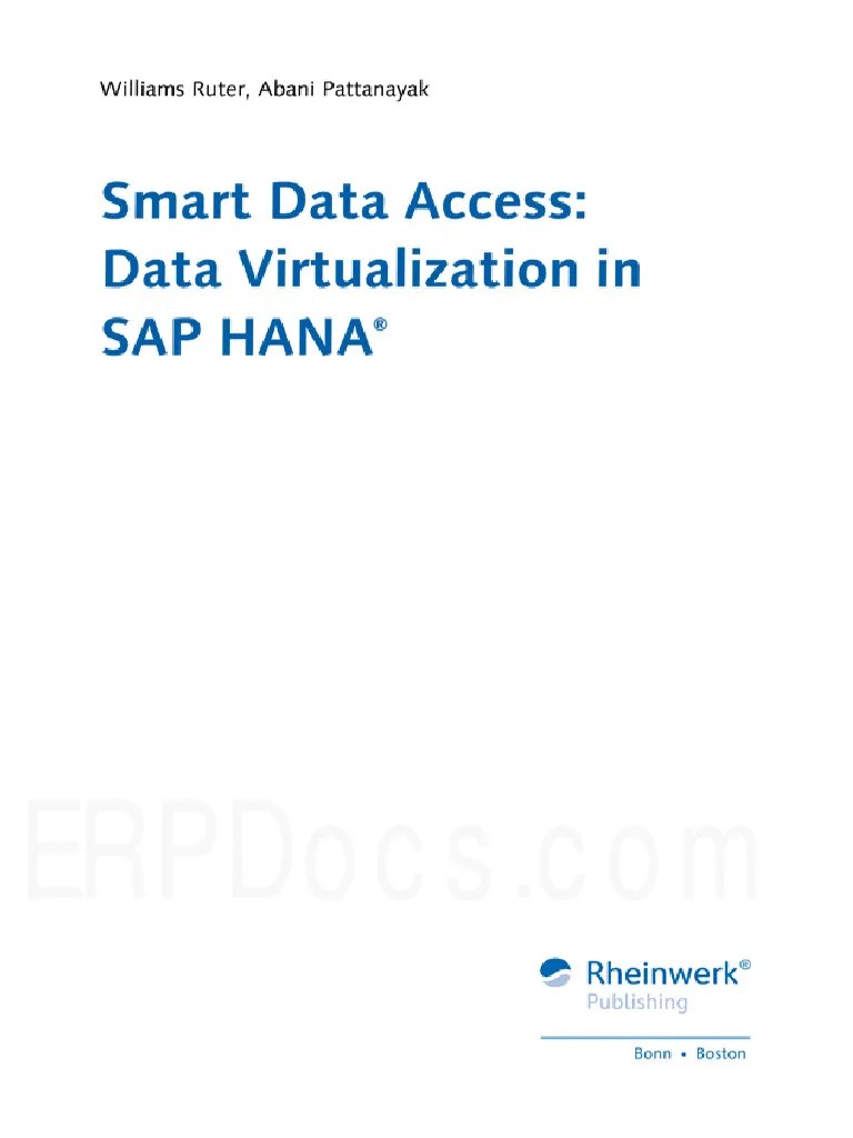 Smart Data Access - Data Virtualization In SAP HANA - ERPDocs | PDF ...