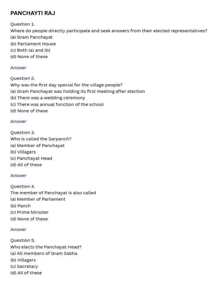 Panchayti Raj | PDF | Government | Government Of India