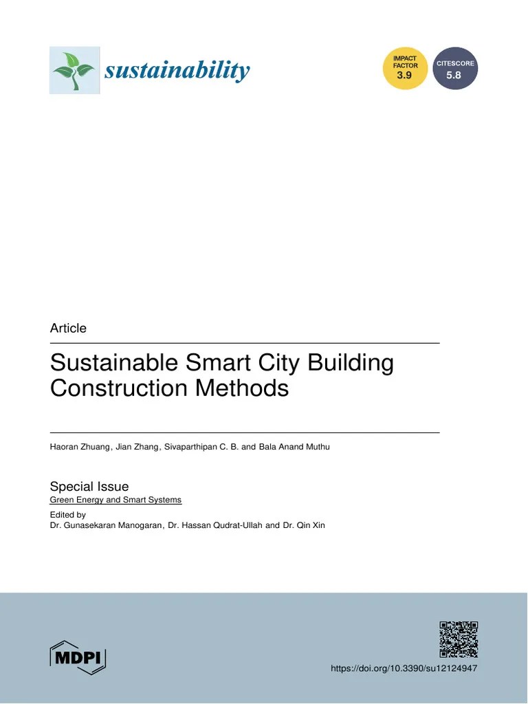 Sustainable Smart City Building Construction Methods | PDF | Building ...
