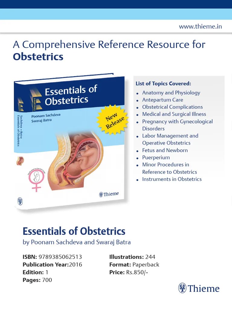 Essentials Of Obstetrics | PDF | Obstetrics | Gynaecology