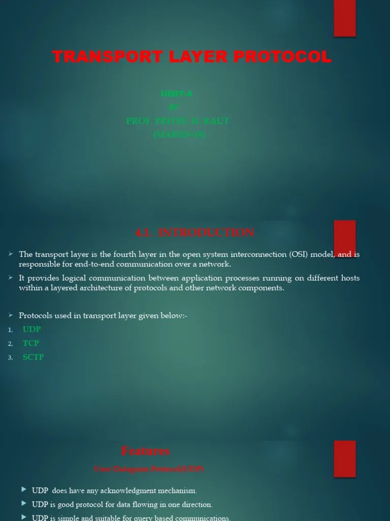 UNIT 4 ACN Updated | PDF | Transmission Control Protocol | Port ...