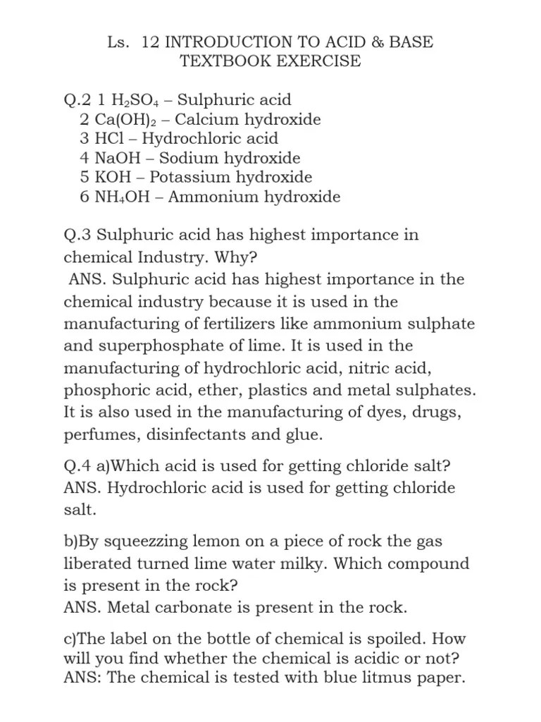 ACID & BASE | PDF | Acid | Hydroxide