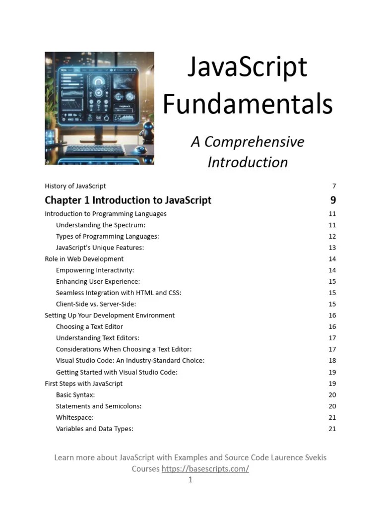 JavaScript Fundamental Guide To Learning JavaScript | PDF | Dynamic Web ...