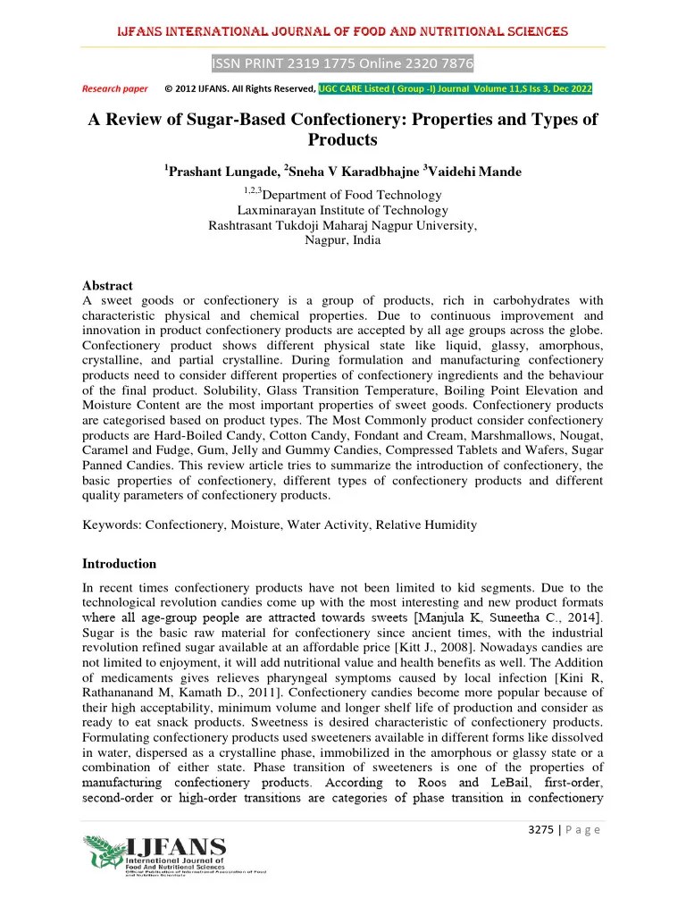 A Review Of Sugar-Based Confectionery | PDF | Marshmallow | Confectionery