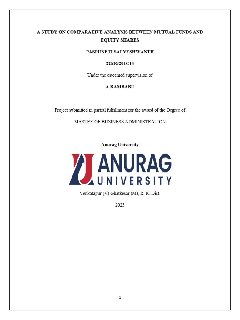 A Study On Comparative Analysis Of Mutual Funds | Download Free PDF ...
