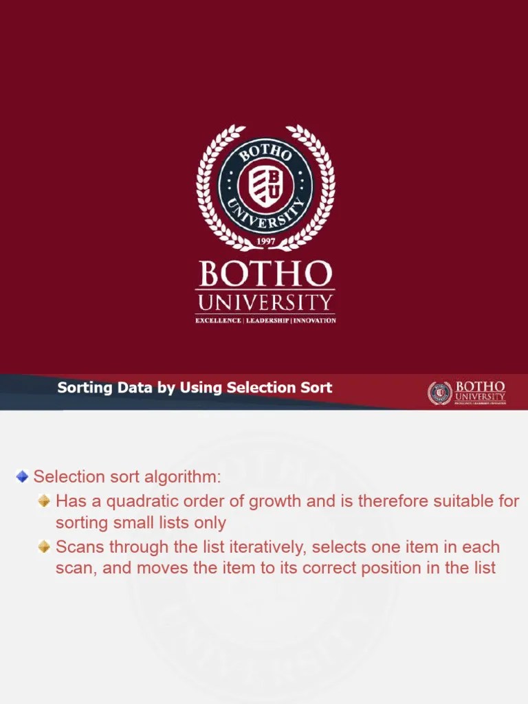Selection Sort | PDF | Algorithms And Data Structures | Algorithms