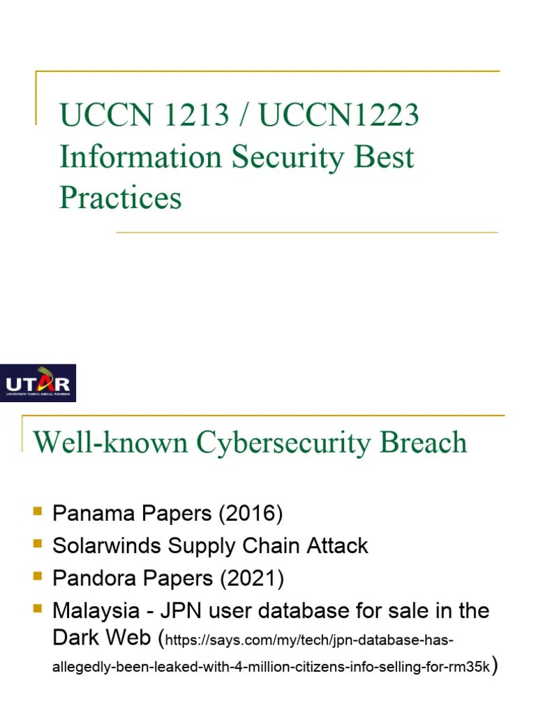 06 - Information Security Best Practices | PDF | Security | Computer ...