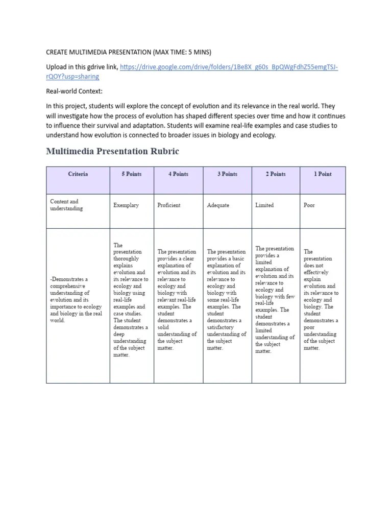 Create Multimedia Presentation | Download Free PDF | Ecology | Evolution