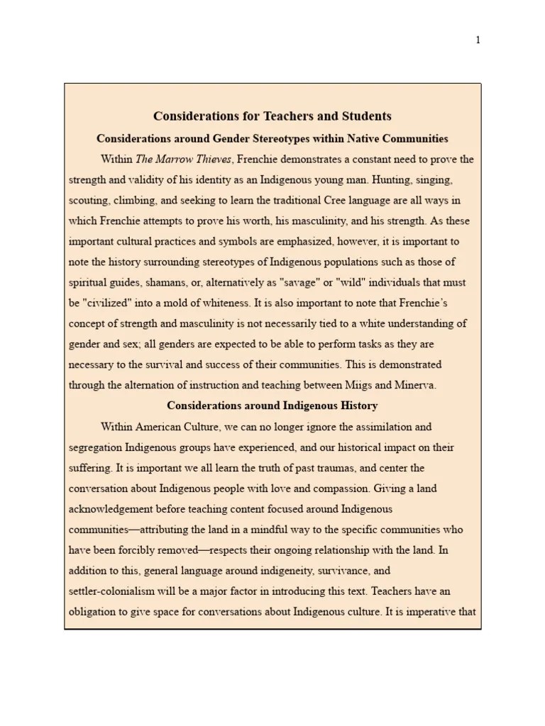 The Marrow Thieves Disrupt Texts Prototype | Download Free PDF | Indigenous Peoples | Vocabulary