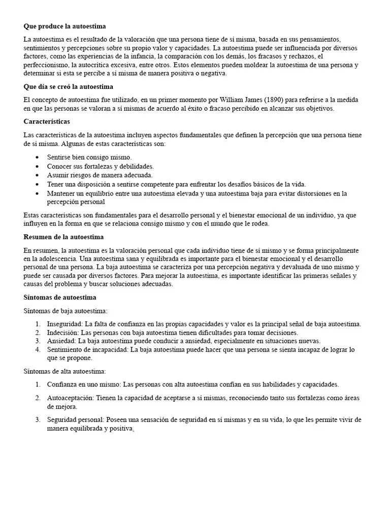AUTOESTIMA | PDF | Autoestima | Conceptos Psicologicos
