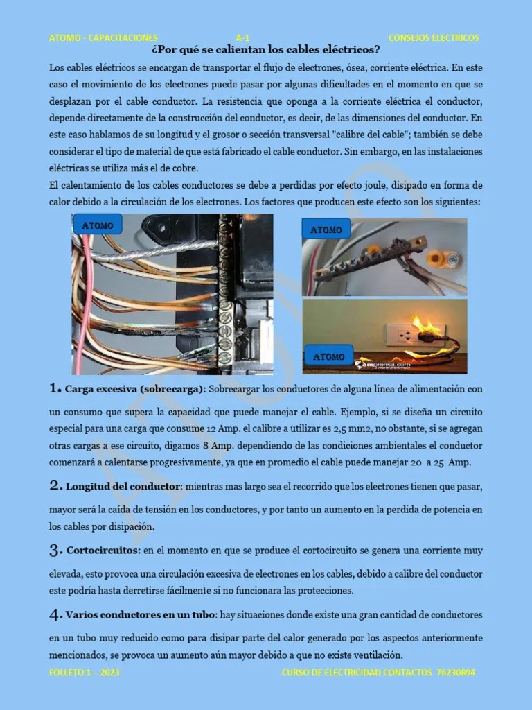 Por Qué Se Calientan Los Cables Eléctricos.a-1pdf | PDF | Conductor ...