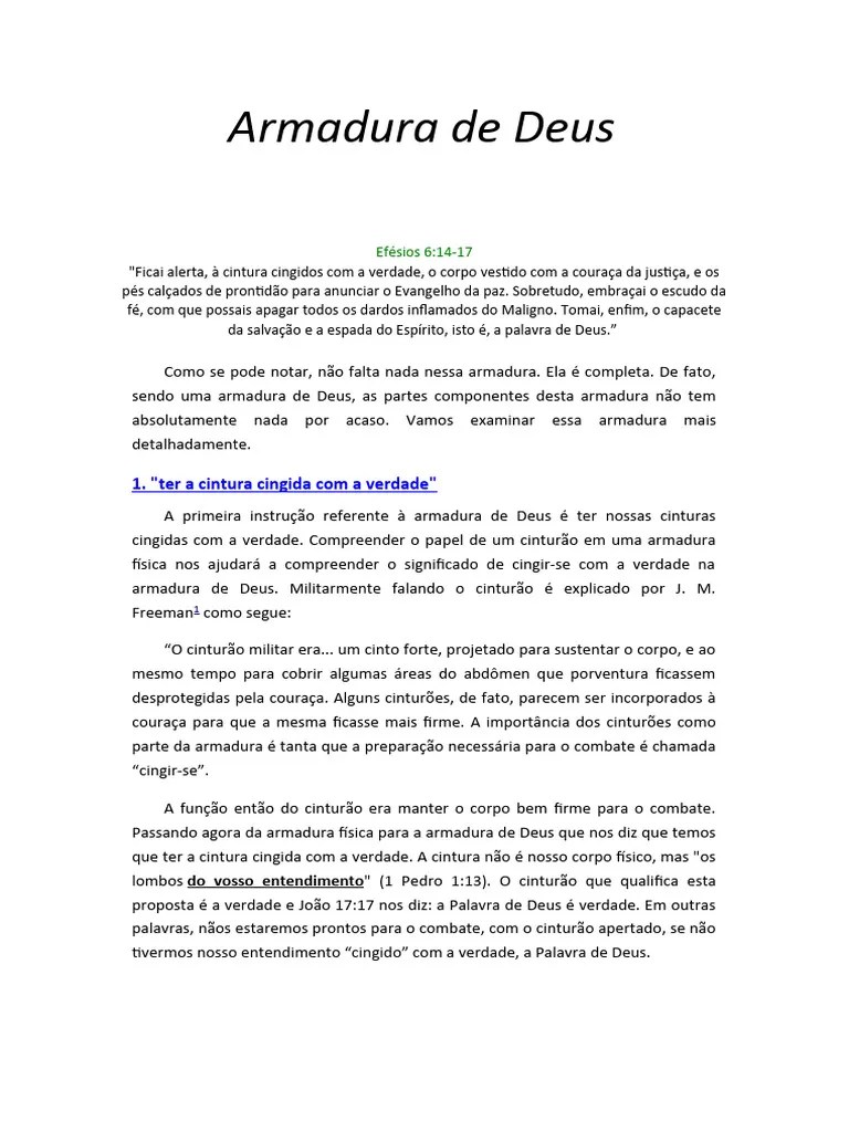 Armadura De Deus | PDF | Fé | Deus
