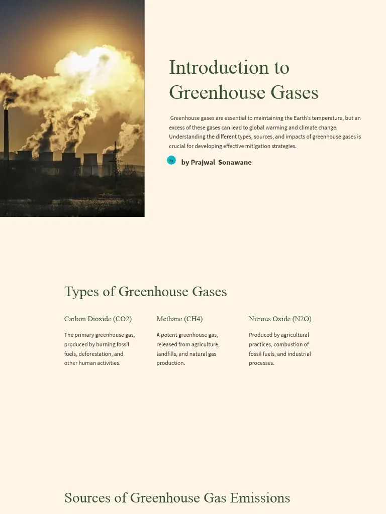 Introduction To Greenhouse Gases | PDF | Climate Change | Greenhouse Gas