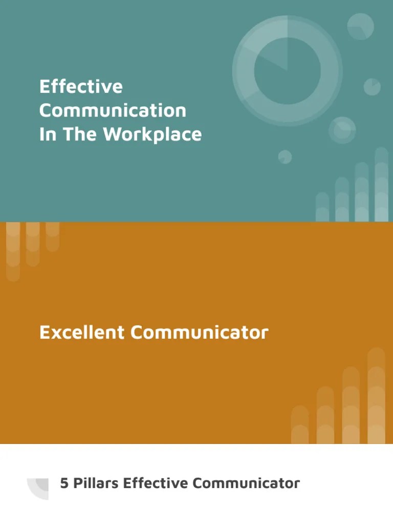 Handout 1 - Effective Communication In The Workplace | PDF