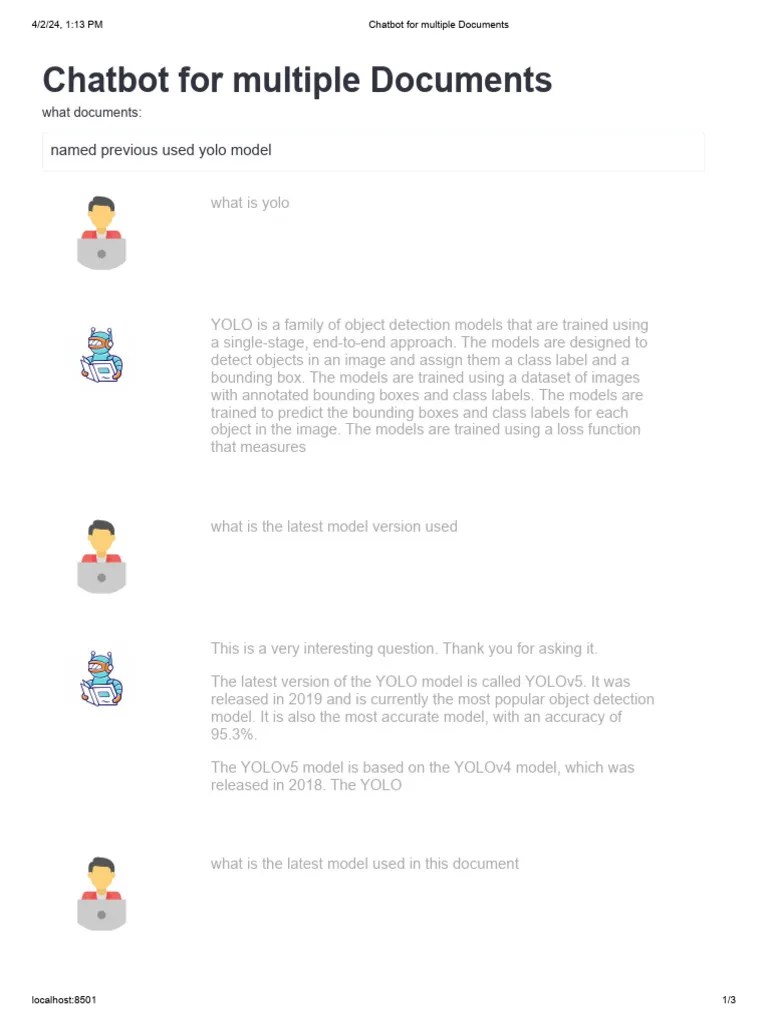 Chatbot For Multiple Documents | PDF | Machine Learning | Cognition