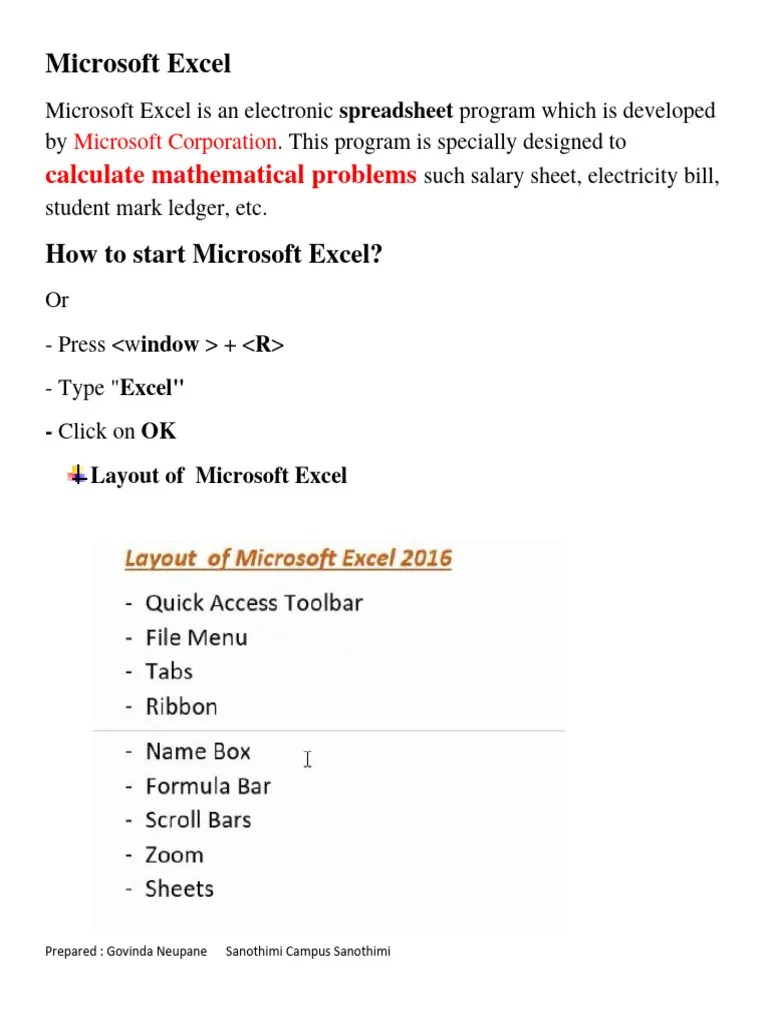 Excel Introductions | PDF | Spreadsheet | Microsoft Excel
