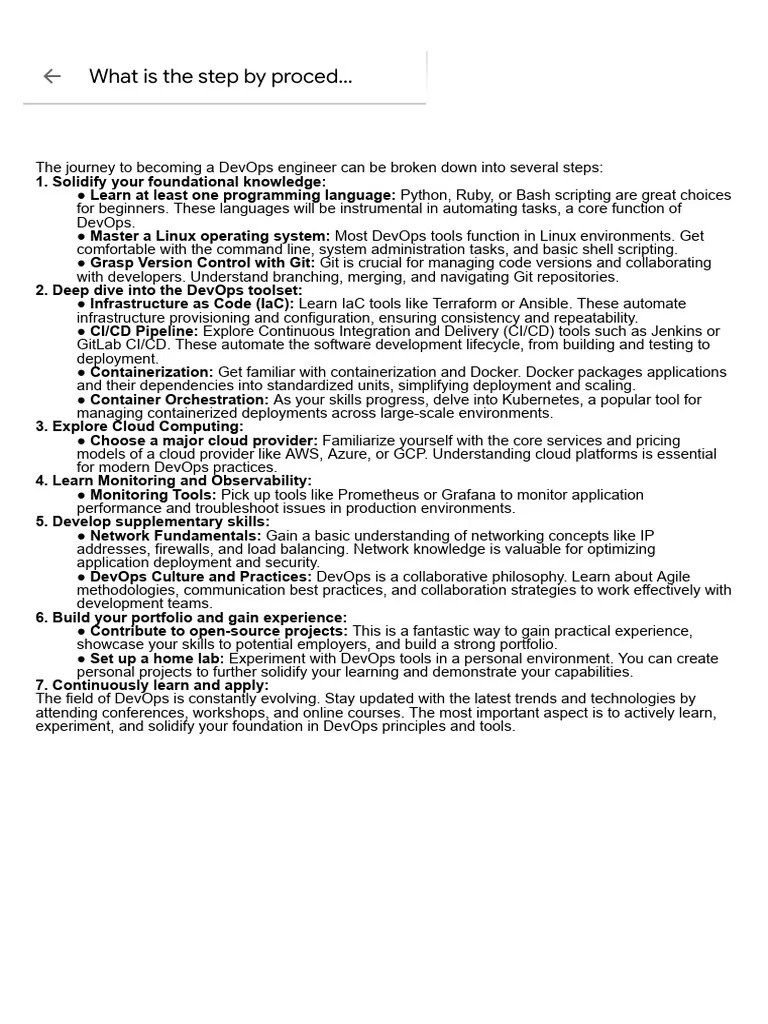 What Is The Step By Procedure To Become A Devops. | PDF | Cloud ...