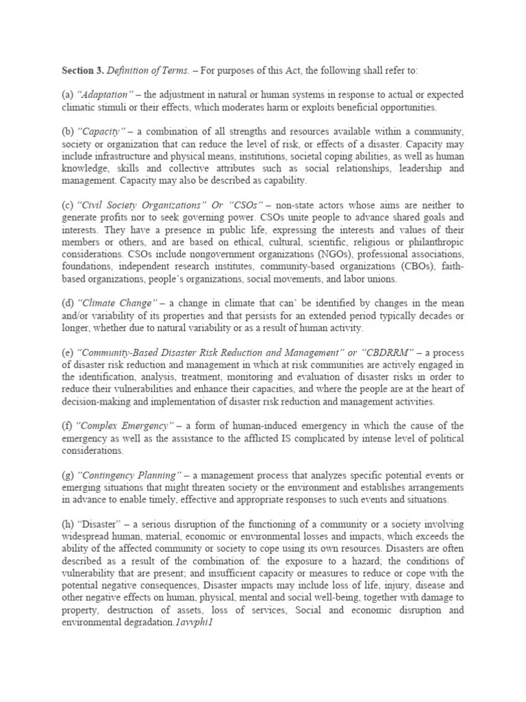 Drrm Pdf Risk Emergency Management