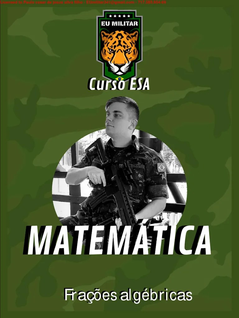 ESA MATEMÁTICA - Ex. - Frações Algébricas | PDF | Xadrez | Matemática