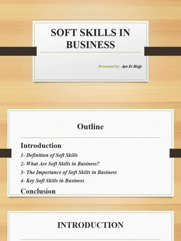 Soft Skills In Business | PDF | Skill | Leadership