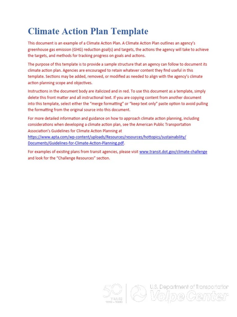 Climate-Action-Plan-Template | PDF | Renewable Energy | Climate Change ...