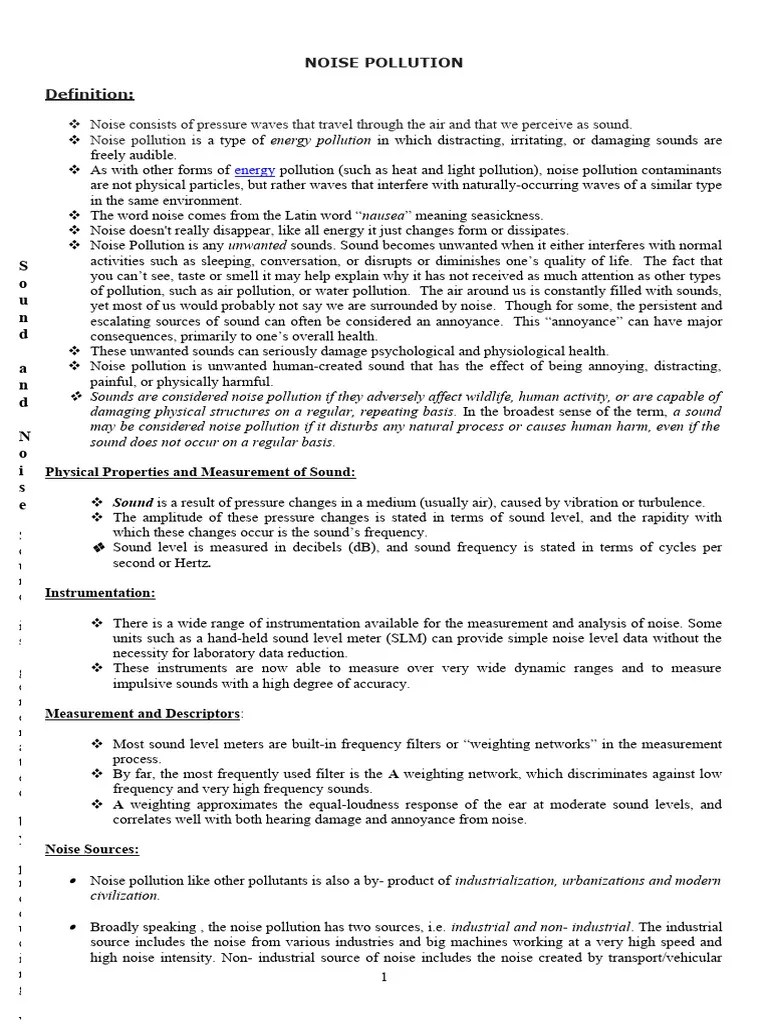 Noise Pollution 2 | PDF | Sound | Hearing Loss