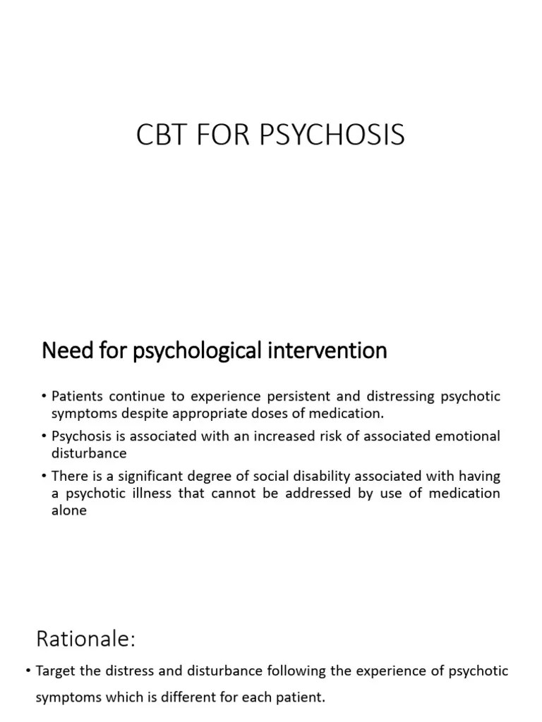 CBT FOR PSYCHOSIS | PDF | Psychosis | Thought