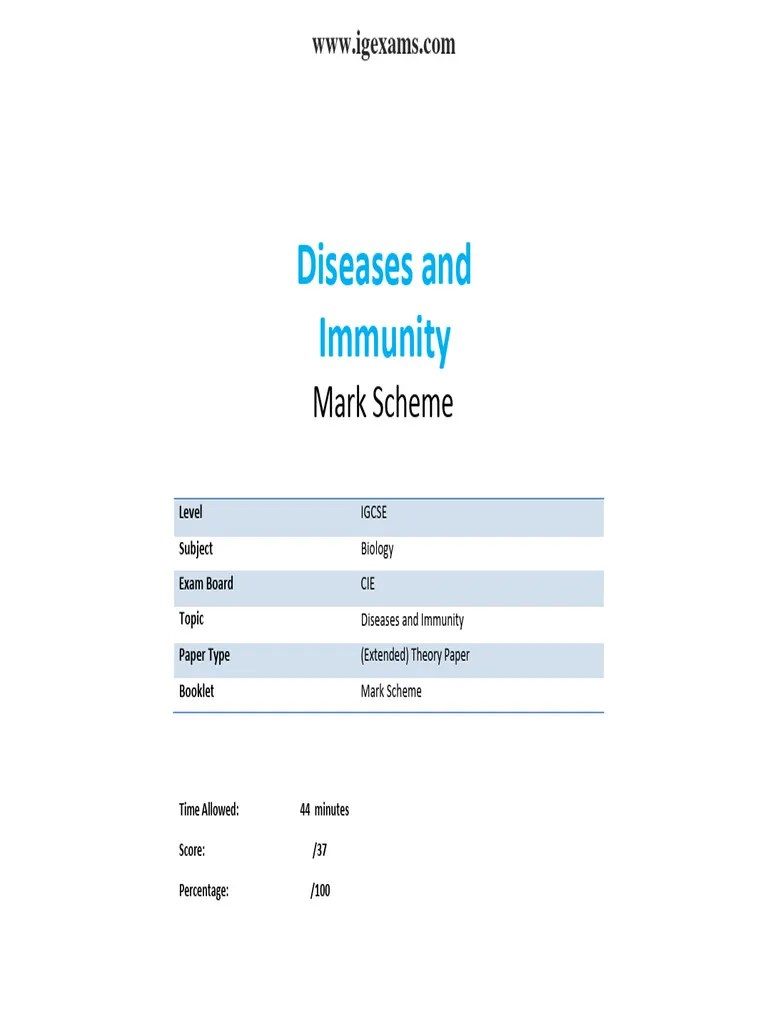 10-Diseases-and-Immunity-IGCSE-CIE-Biology-Ext-Theory-MS_updated | PDF ...