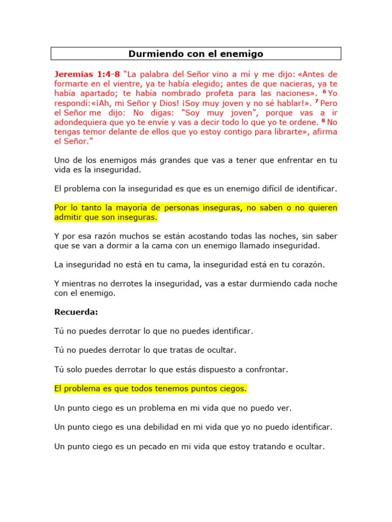 Durmiendo Con El Enemigo - Parte 1 | PDF | Profeta