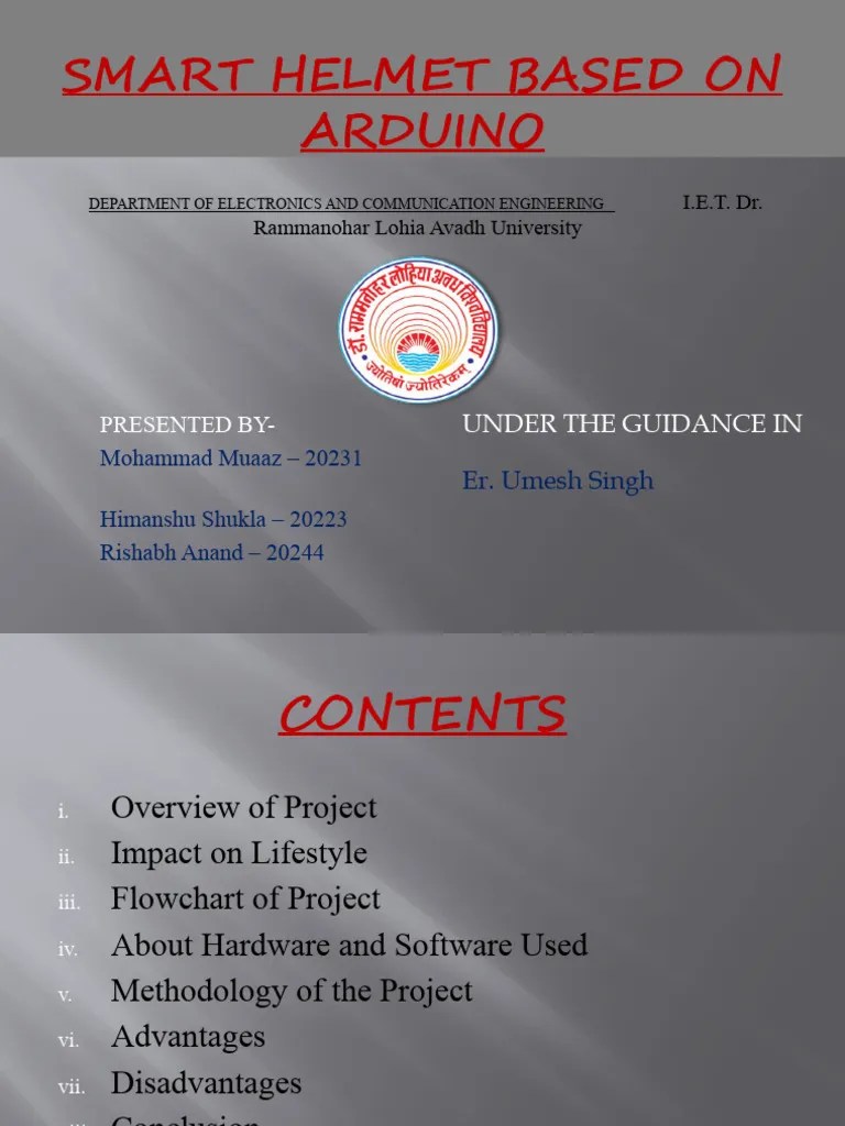 Smart Helmet Using Arduino Final CHANGES | PDF | Radio | Motorcycle