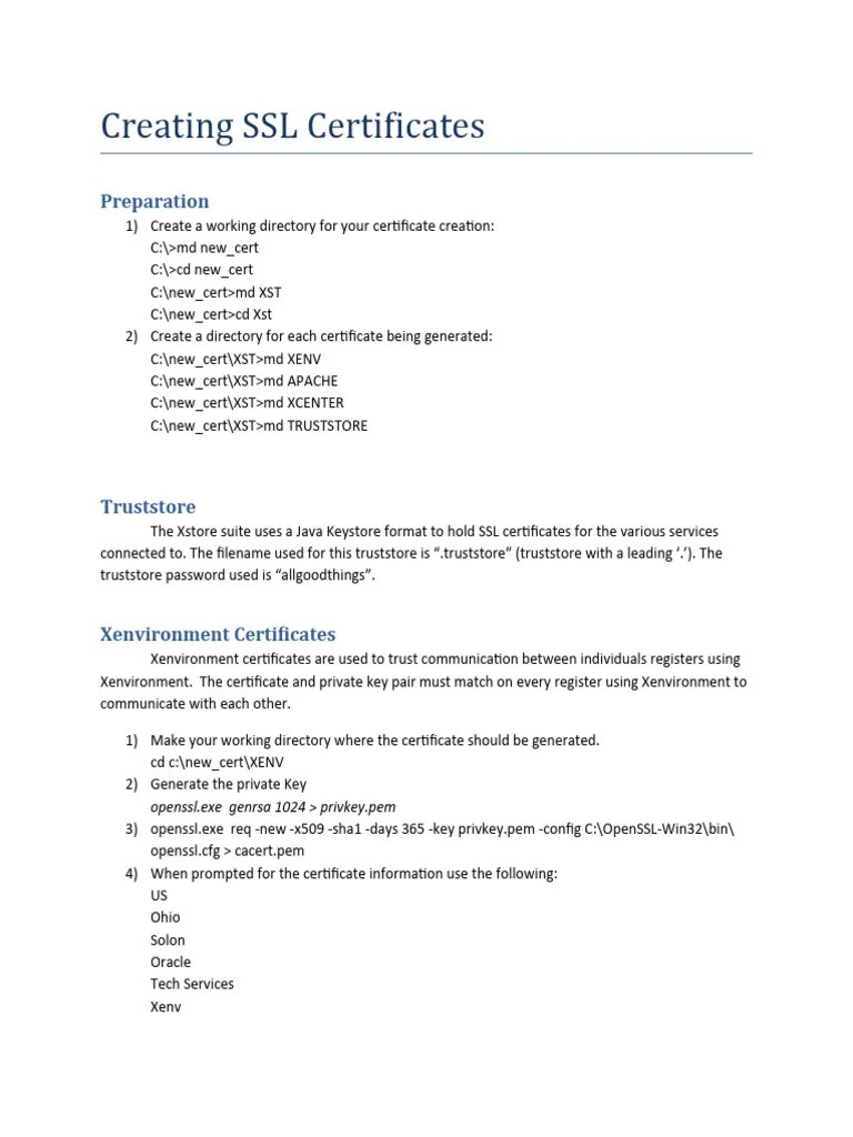 Creating SSL Certificates | PDF | Public Key Certificate | Computing