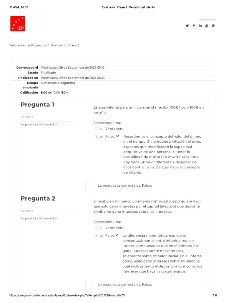 Evaluación Clase 2 | PDF