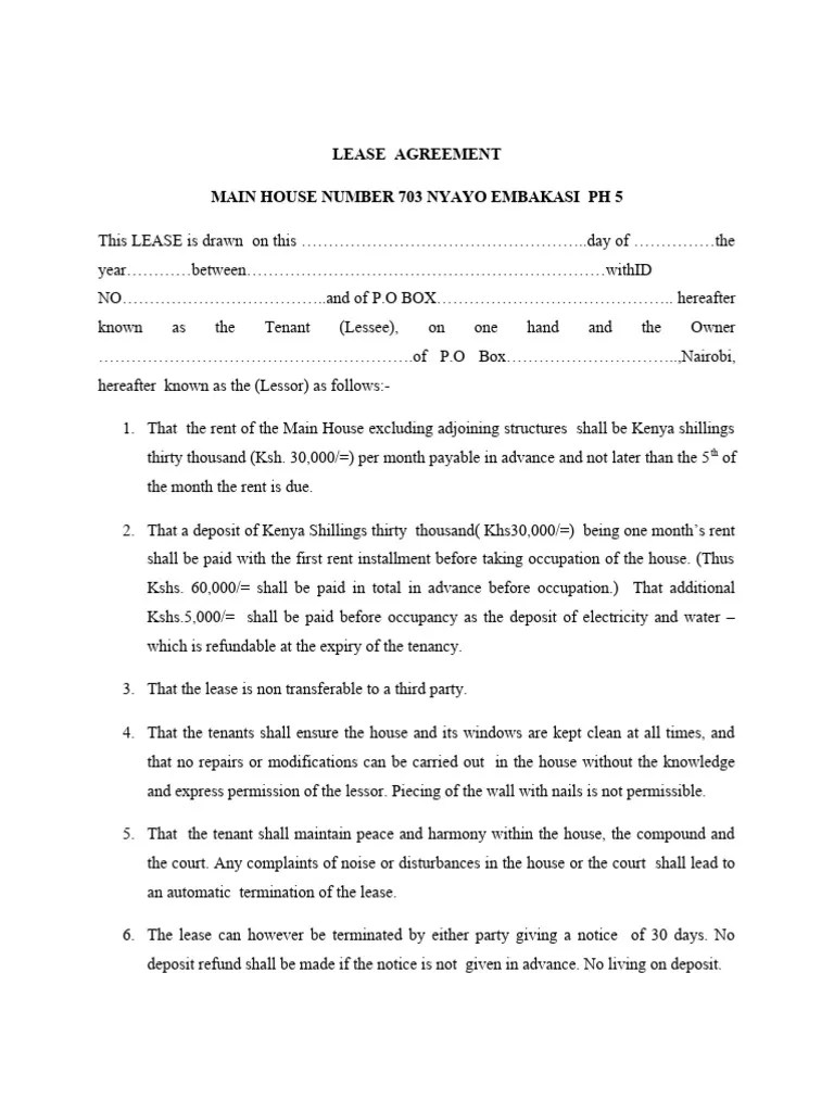 Lease AGREEMENT | Download Free PDF | Lease | Leasehold Estate