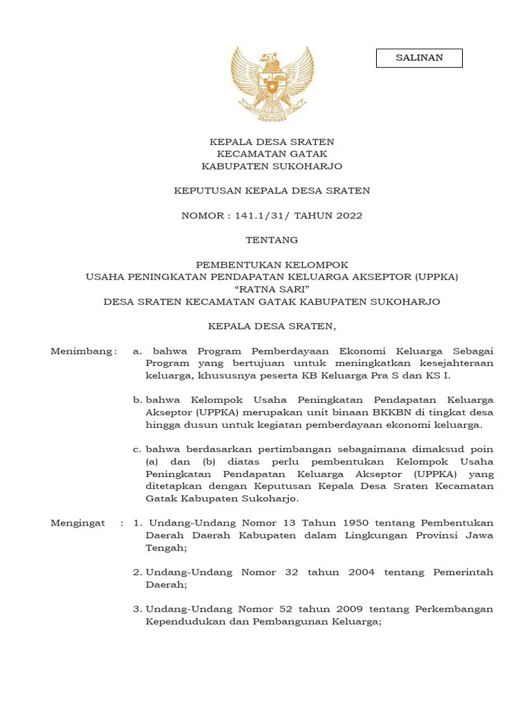 Pembentukan Kelompok Usaha Peningkatan Pendapatan Keluarga Akseptor (Uppka) Ratna Sari Desa ...