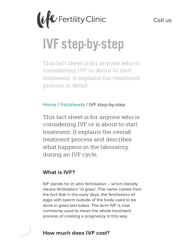 IVF Step-by-step - IVF Step-by-Step _ Factsheet | PDF | In Vitro ...