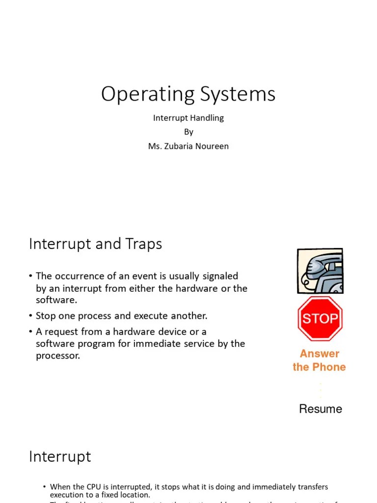 Operating Systems-Interrupt Handling | PDF | Input/Output | Operating ...