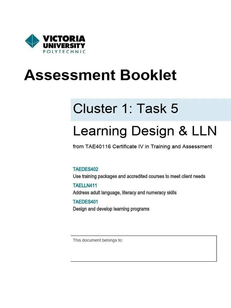Task 5 CLUSTER 1_TASK 5_v3_Jan2020 | PDF | Instructional Design | Mentorship