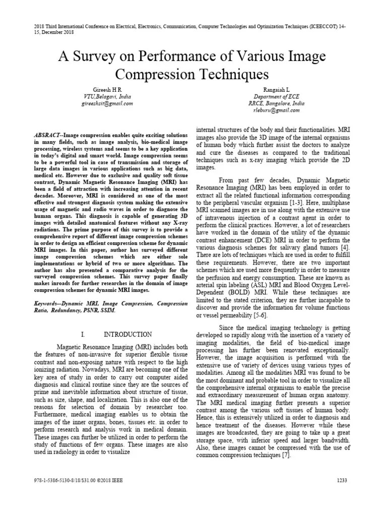 Image Compression | PDF | Data Compression | Medical Imaging