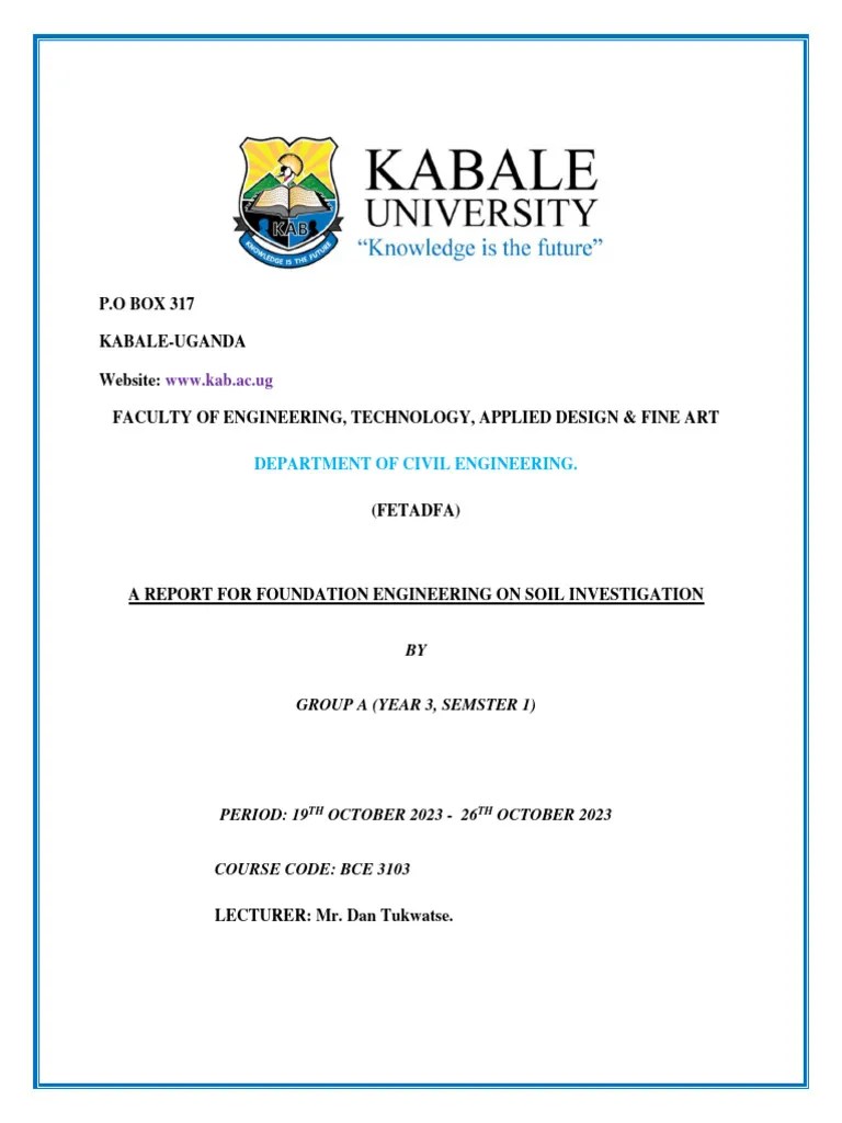 Foundation Engineering Report | PDF