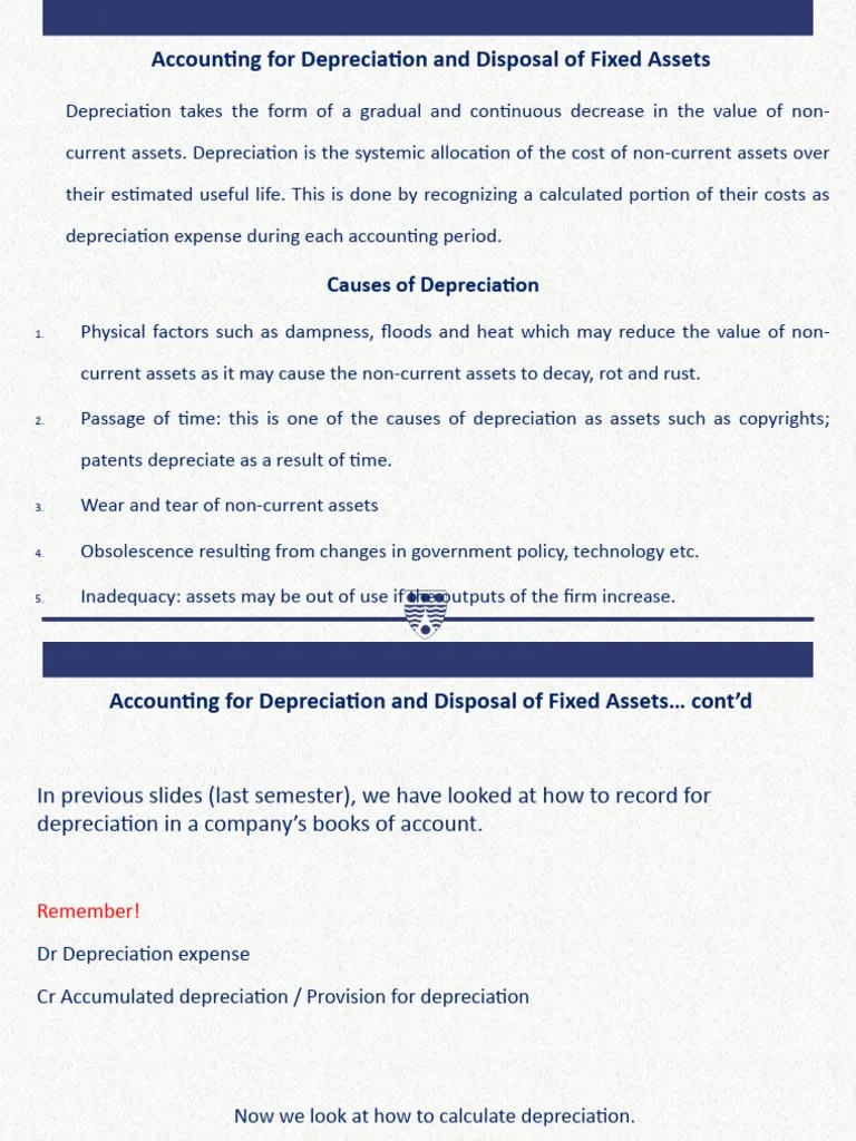 A7 Accounting For Depreciation And Disposal Of Fixed Assets 2 | PDF ...