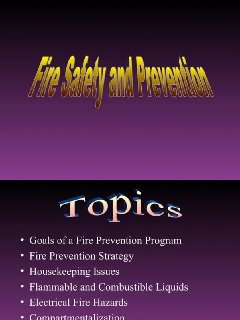 Fire Safety And Prevention | PDF