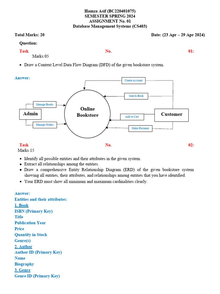 CS403 - 1 - Assignment 1 (23-Apr - 29-Apr) - Answer | PDF | Data ...