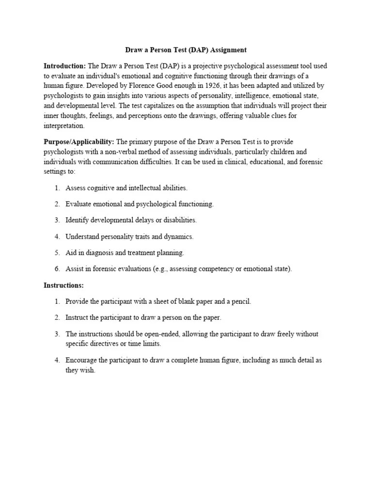 Draw A Person Test | PDF | Psychology | Emotions