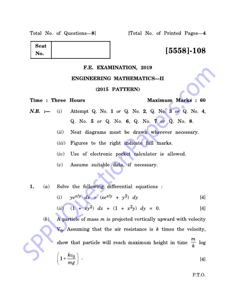 Be First Year Fe Engineering Semester 2 2019 May Engineering ...