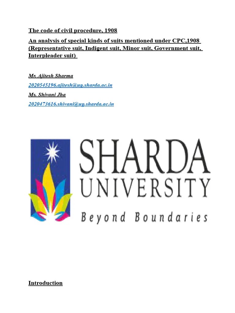 CPC Assignment | PDF | Lawsuit | Legal Guardian