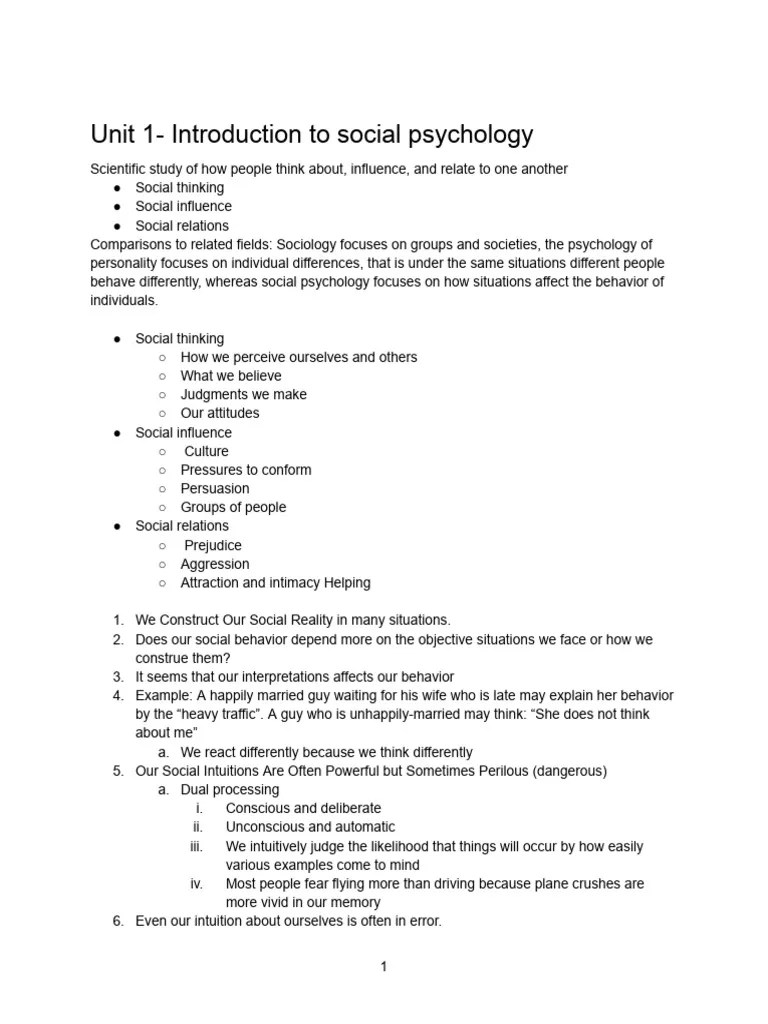 Social Psychology | PDF | Attitude (Psychology) | Conformity